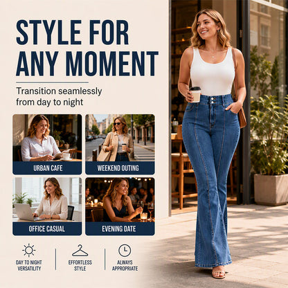 Women's Stretch High Waisted Flare Jeans