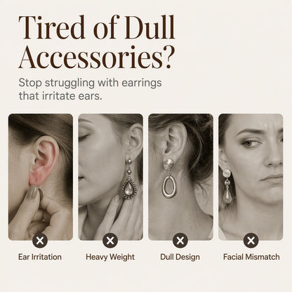 Vintage Ginkgo Leaf Hoop Earrings with Pearl Beads