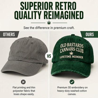 Retro Distressed Embroidered Baseball Cap