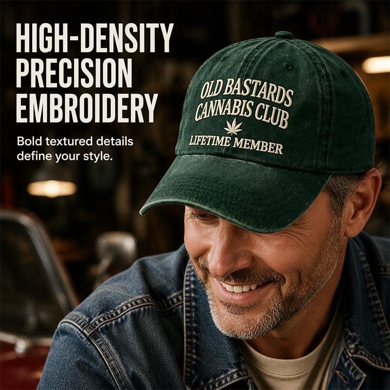 Retro Distressed Embroidered Baseball Cap