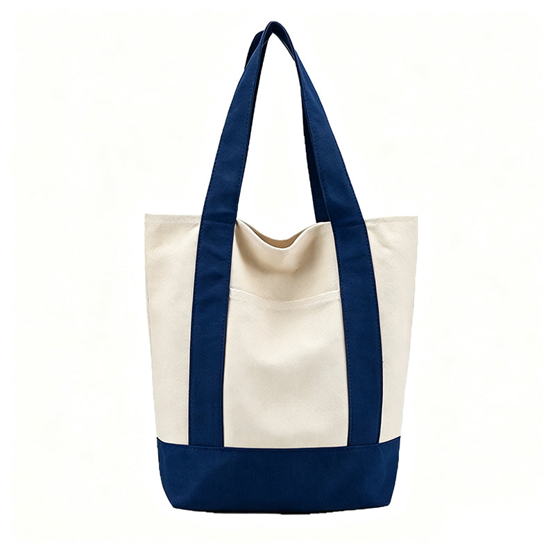 Large Capacity Color Block Canvas Bag