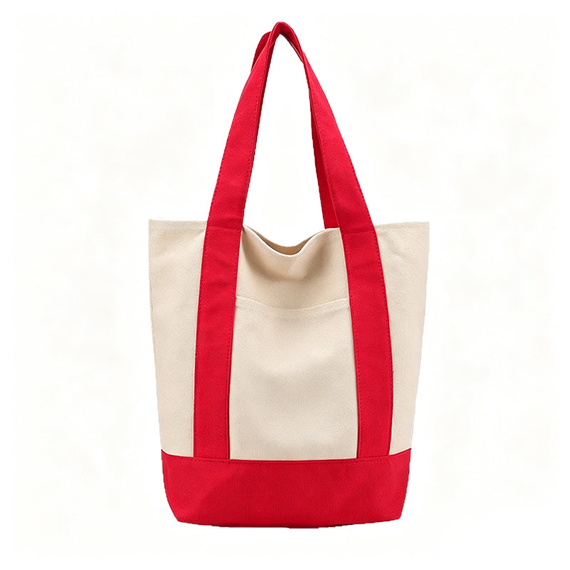 Large Capacity Color Block Canvas Bag