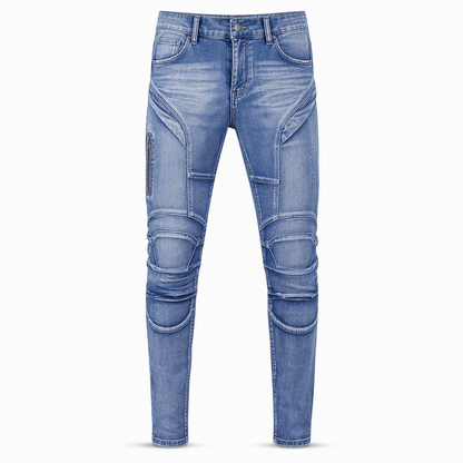 Men's Stretch Motorcycle Riding Jeans Tear Resistant Denim Pants