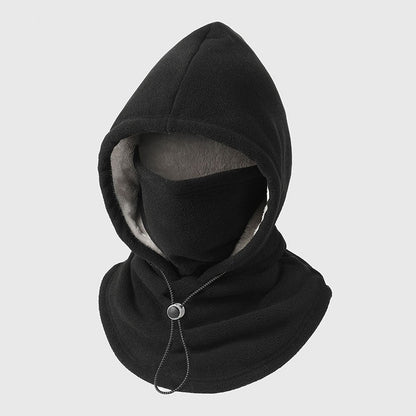 ❄️ 3-in-1 Thermal Fleece Balaclava Hood & Face Mask – Windproof Winter Neck Warmer with Adjustable Drawstring