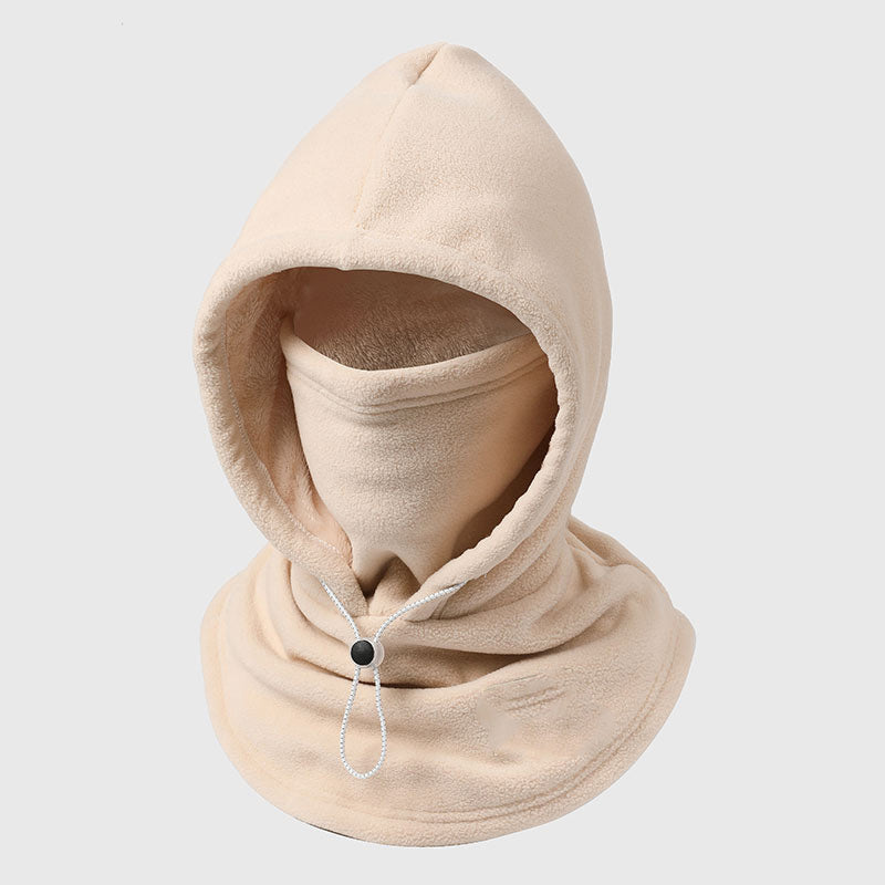 ❄️ 3-in-1 Thermal Fleece Balaclava Hood & Face Mask – Windproof Winter Neck Warmer with Adjustable Drawstring