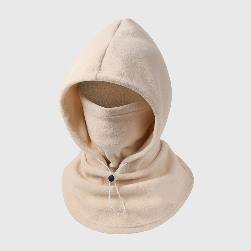 ❄️ 3-in-1 Thermal Fleece Balaclava Hood & Face Mask – Windproof Winter Neck Warmer with Adjustable Drawstring