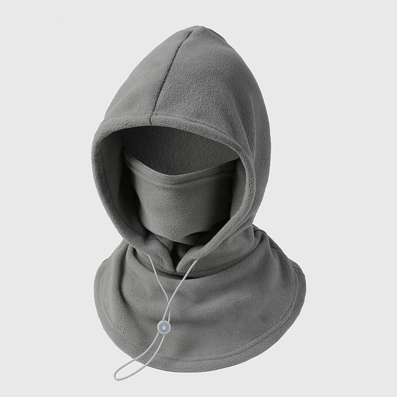 ❄️ 3-in-1 Thermal Fleece Balaclava Hood & Face Mask – Windproof Winter Neck Warmer with Adjustable Drawstring