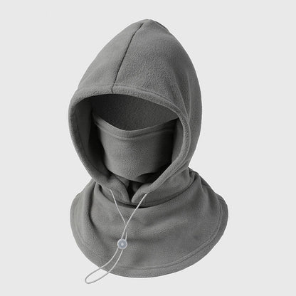 ❄️ 3-in-1 Thermal Fleece Balaclava Hood & Face Mask – Windproof Winter Neck Warmer with Adjustable Drawstring