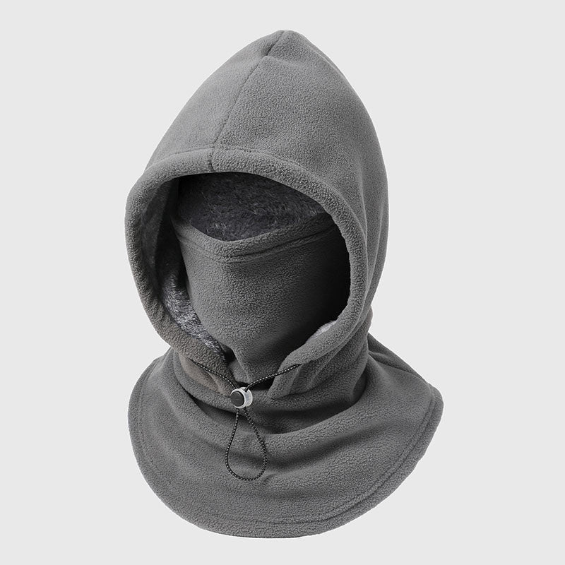 ❄️ 3-in-1 Thermal Fleece Balaclava Hood & Face Mask – Windproof Winter Neck Warmer with Adjustable Drawstring
