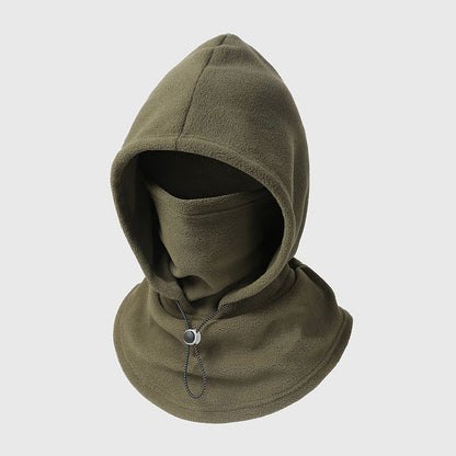 ❄️ 3-in-1 Thermal Fleece Balaclava Hood & Face Mask – Windproof Winter Neck Warmer with Adjustable Drawstring