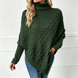 🧶 Rich Cable Texture, Relaxed Poncho Drape | Women's Knit Sweater