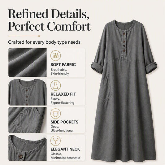 👗 Easy Style, Pockets Included | Women's Relaxed Maxi Dress