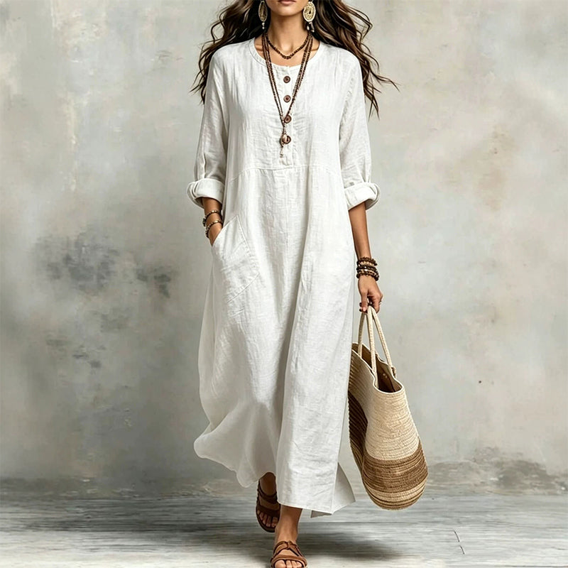 🖤Black Friday Sale:50% OFF🖤 👗 Easy Style, Pockets Included | Women's Relaxed Maxi Dress