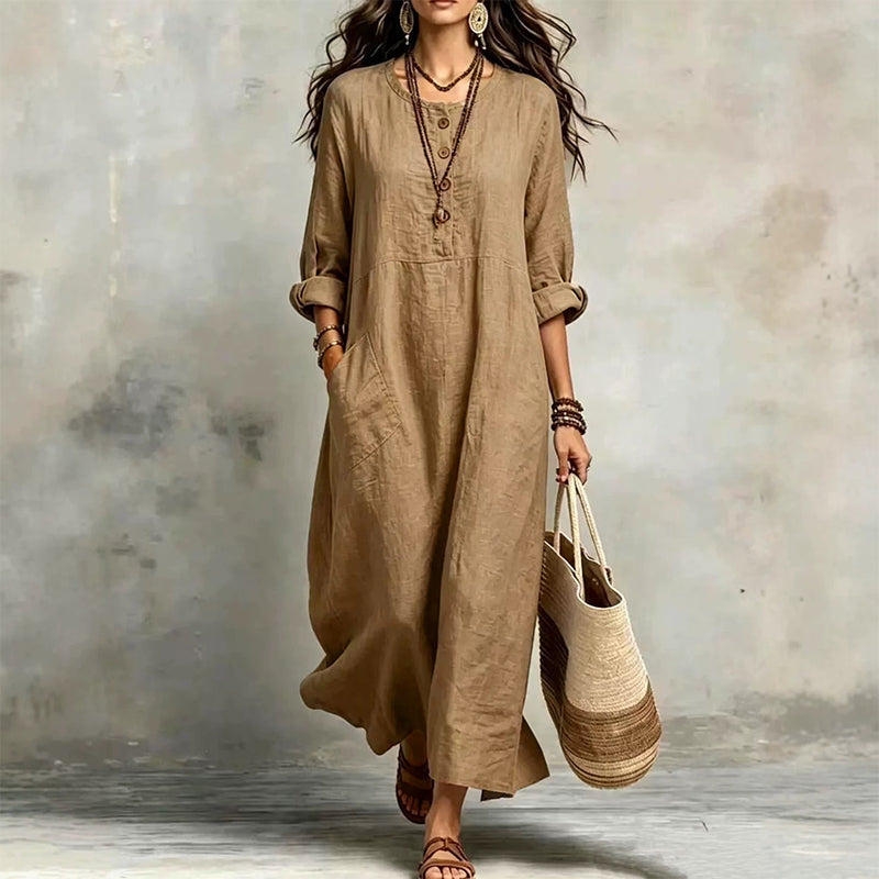 🖤Black Friday Sale:50% OFF🖤 👗 Easy Style, Pockets Included | Women's Relaxed Maxi Dress
