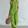 Women's Asymmetric Hem Top & Pants 2-Piece Set