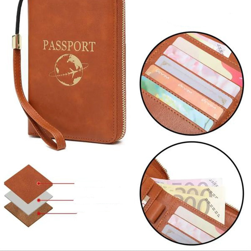 RFID Blocking Travel Passport Wallet