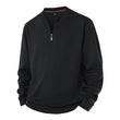 Men's Half-Zip Warm-Lined Ribbed Sweatshirt