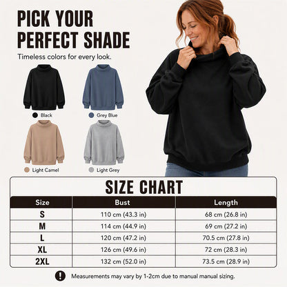 Women's Casual Mock Neck Sweatshirt
