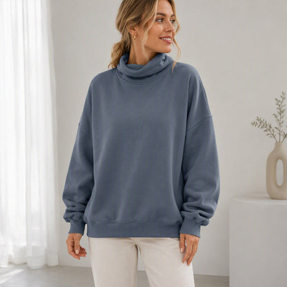 Women's Casual Mock Neck Sweatshirt
