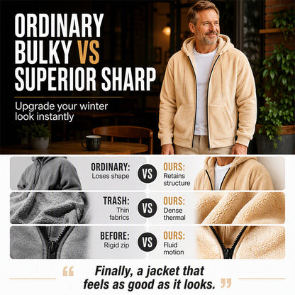 Men's Winter Warm Hooded Zip-Up Coat