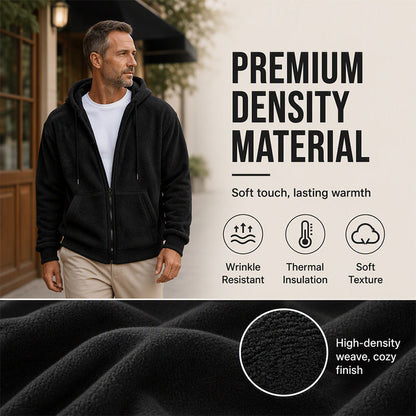 Men's Winter Warm Hooded Zip-Up Coat