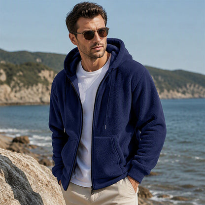 Men's Winter Warm Hooded Zip-Up Coat