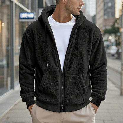 Men's Winter Warm Hooded Zip-Up Coat