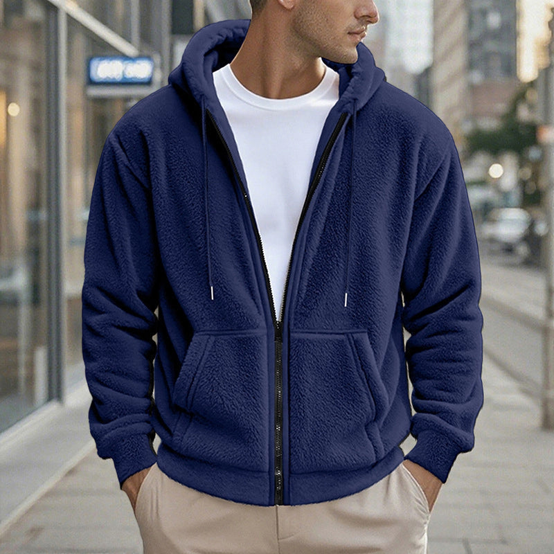 Men's Winter Warm Hooded Zip-Up Coat
