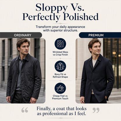 Men's Casual Single-Breasted Trench Coat