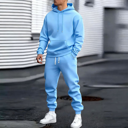 Men's Casual Hoodie & Sweatpants 2-Piece Set
