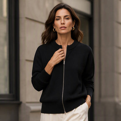 ☁️Women's Casual Zip-Up Knit Jacket
