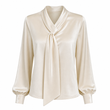 Women's Velvet Long Sleeve T-Shirt with Ribbon Design