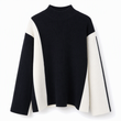 💖Black Friday Mega Deal – 50% off!💖 Women's Autumn Winter Color Block Knit 2-Piece Set Thickened Pullover Sweater and Skirt
