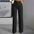 Women's High-Waisted Striped Wide-Leg Pants