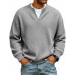 👕 Textured Mock-Layer Waffle Long-Sleeve Tee – Two-Piece Look | S to 4XL