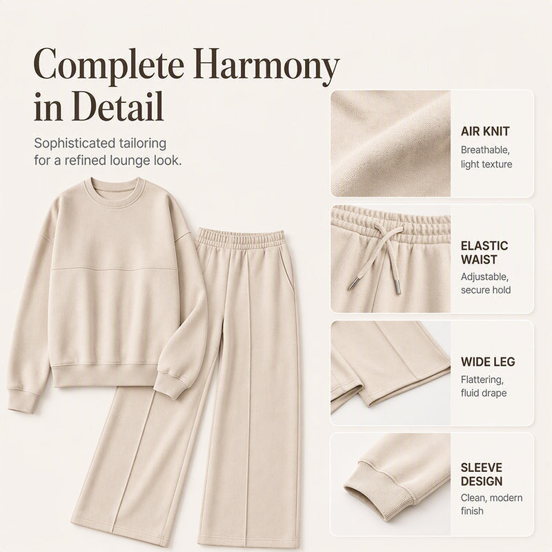 Women's Crewneck Sweatshirt & Sweatpants Set