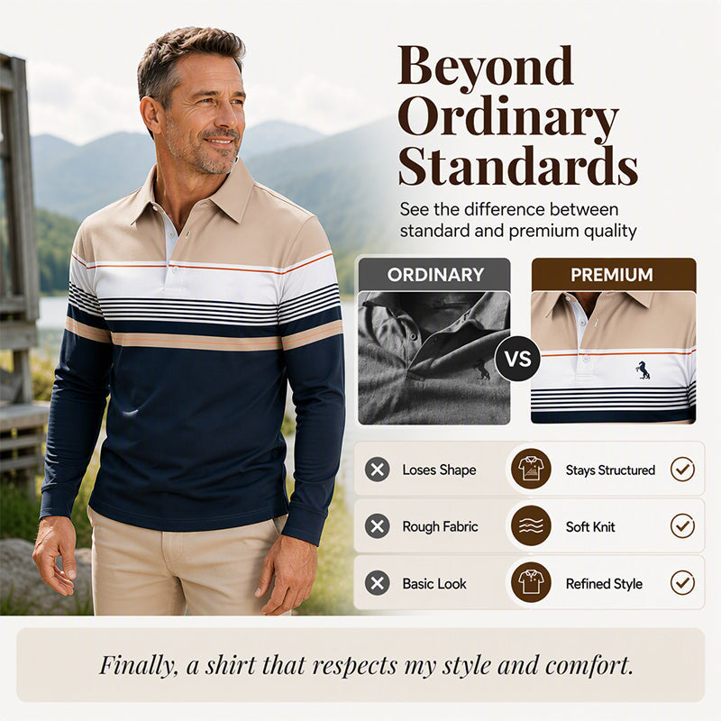Men's Classic Color-Block Striped Top