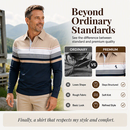 Men's Classic Color-Block Striped Top