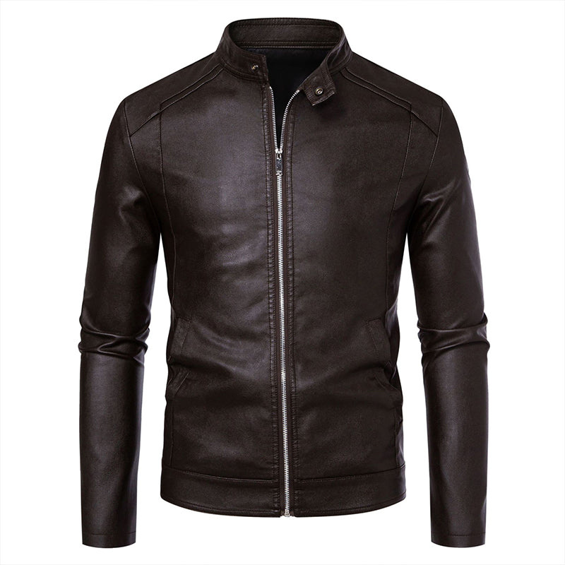 Warm Slim-Fit Biker Jacket