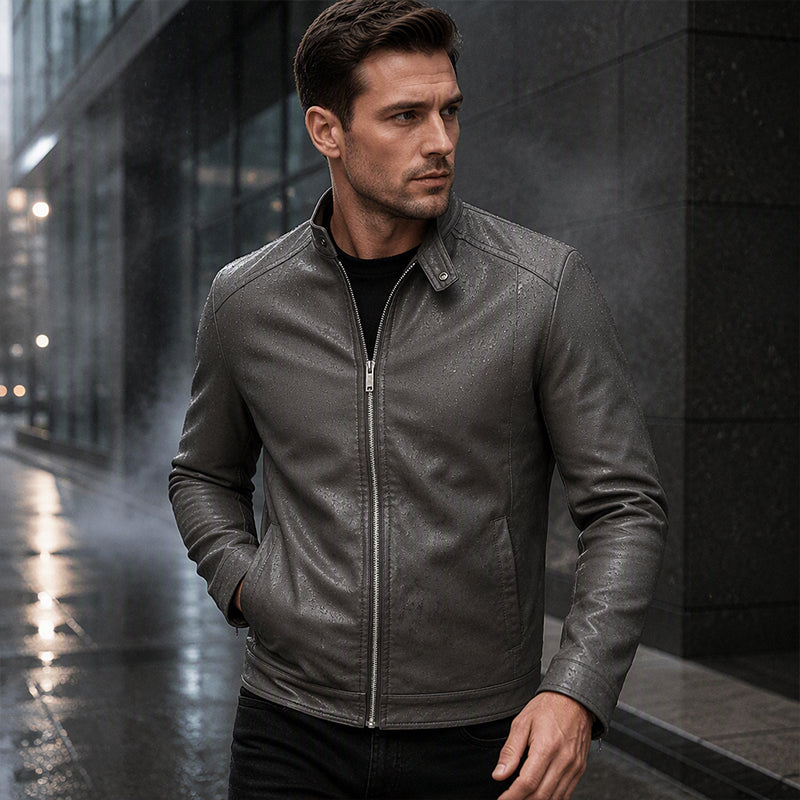 Warm Slim-Fit Biker Jacket