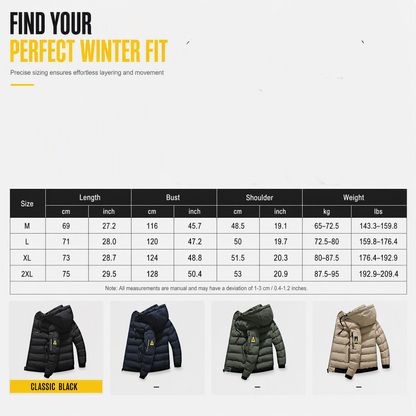 Men's Hooded Reversible Warm Coat