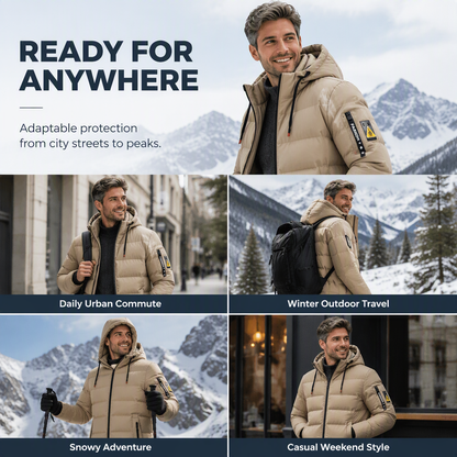 Men's Hooded Reversible Warm Coat
