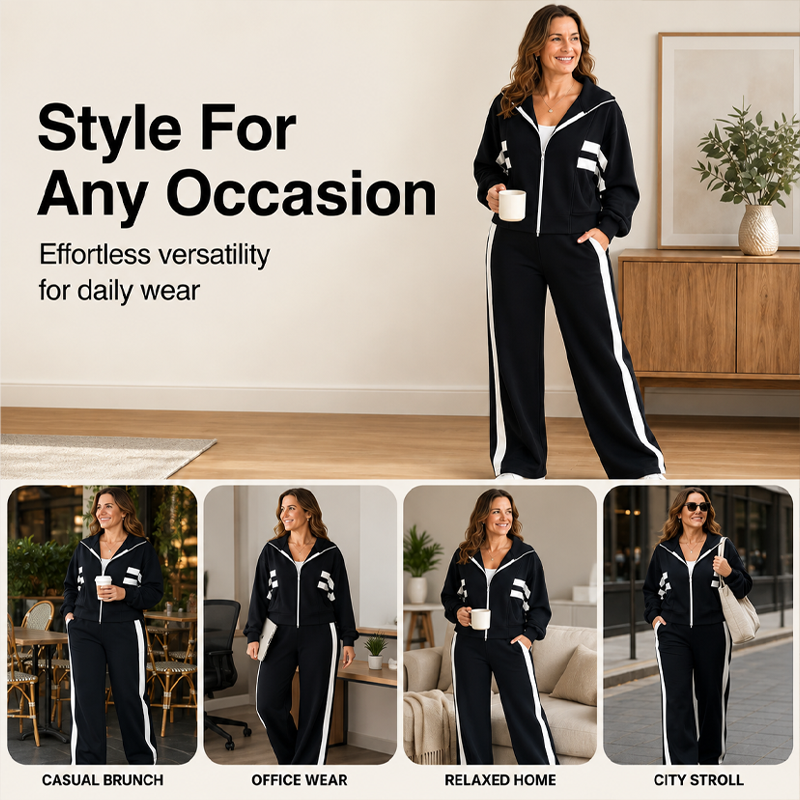 Women's Stripe Sporty 2-Piece Set