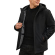 Men's Windproof Plush-Lined Hooded Jacket