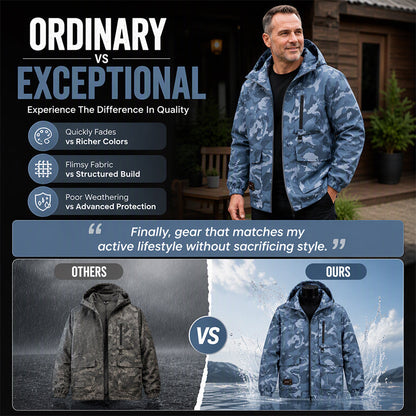 Men's Stylish Camouflage Hooded Jacket