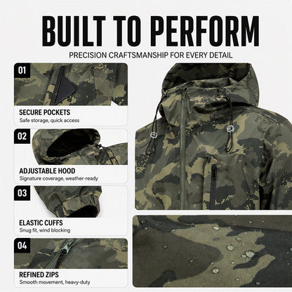 Men's Stylish Camouflage Hooded Jacket