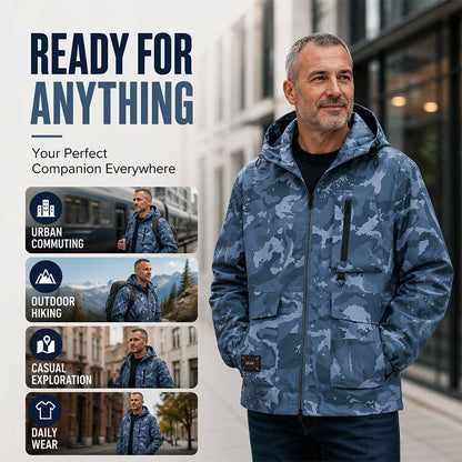 Men's Stylish Camouflage Hooded Jacket