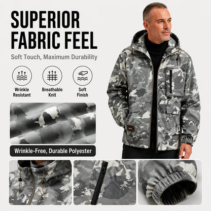 Men's Stylish Camouflage Hooded Jacket