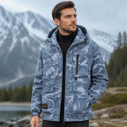 Men's Stylish Camouflage Hooded Jacket