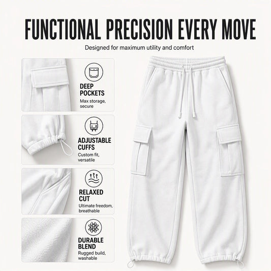 Men's Casual Drawstring Cargo Pants